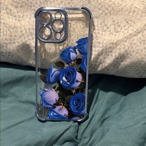 Blue Floral Phone Case iPhone 16 pro max